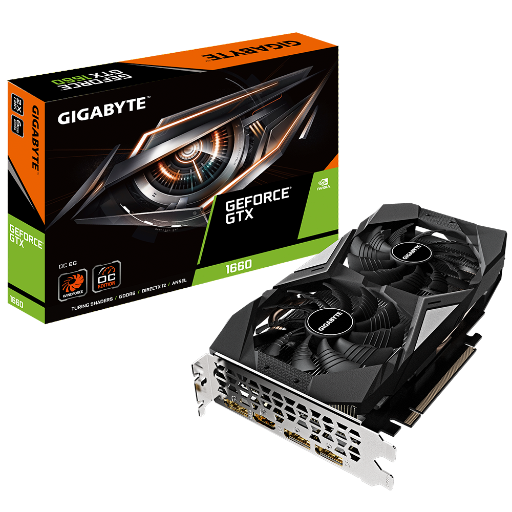 GIGABYTE NVIDIA GEFORCE GTX 1660 6144MB 192BIT GDDR5 OC-6GD (HDMI, 3XDP)