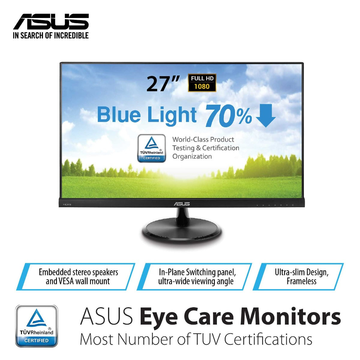 ASUS VC279H 27" WIDE FHD LED MONITOR