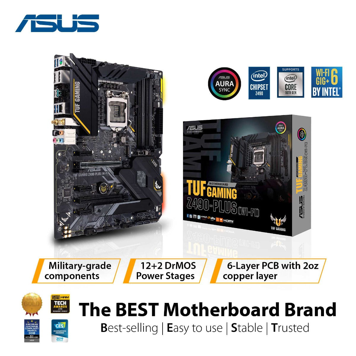 ASUS TUF GAMING Z490-PLUS WIFI 4DDR4 2XM.2 MOTHERBOARD (HDMI, DP) WIFI+BT