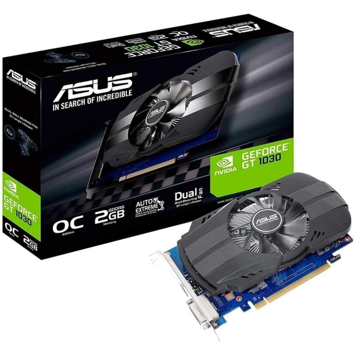 ASUS GT 1030 2048MB 64BIT DDR5 PHOENIX (PH-GT1030-O2G) (DVI, HDMI)