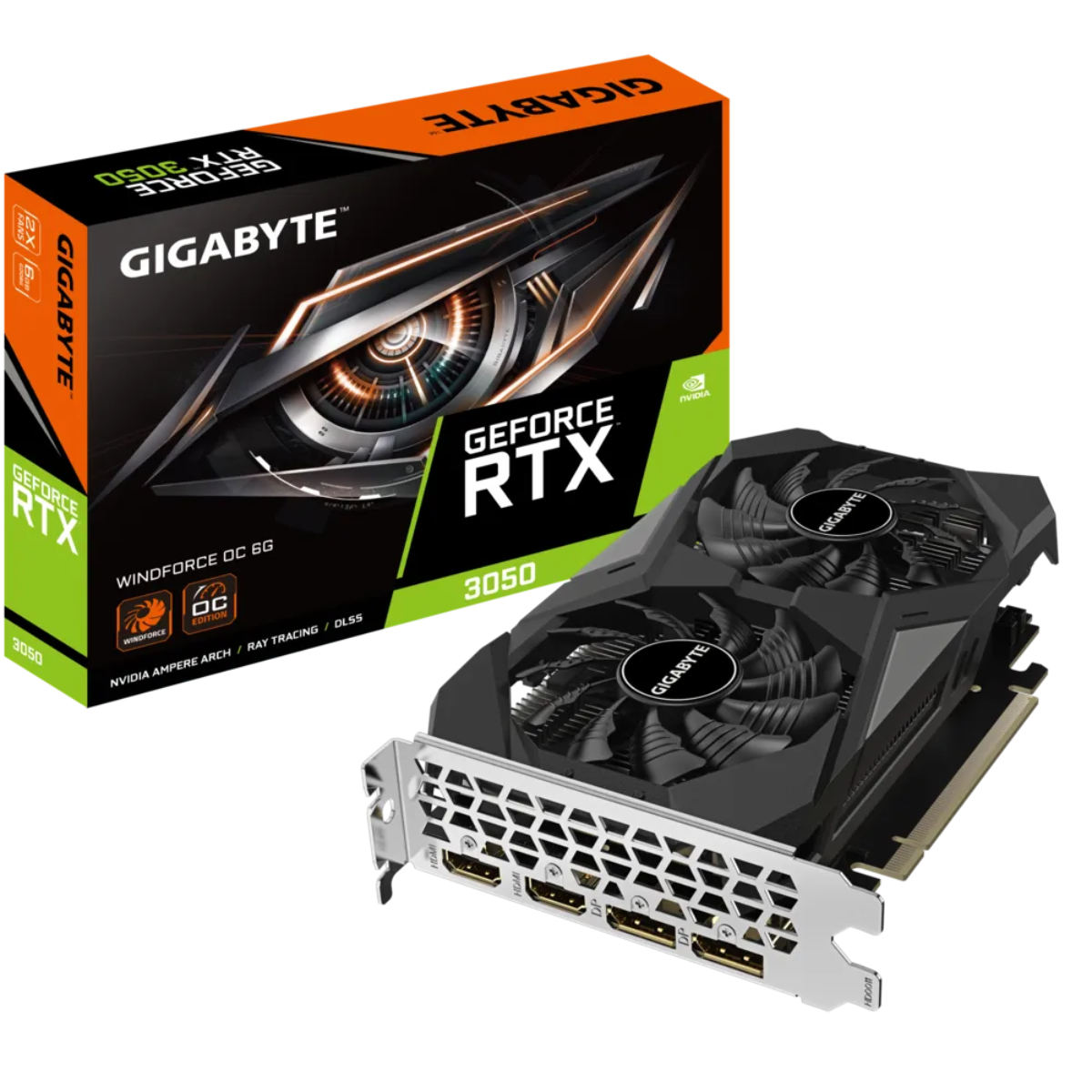 GIGABYTE RTX 3050 6GB 96BIT GDDR6 WINDFORCE OC (2XHDMI, 2XDP)