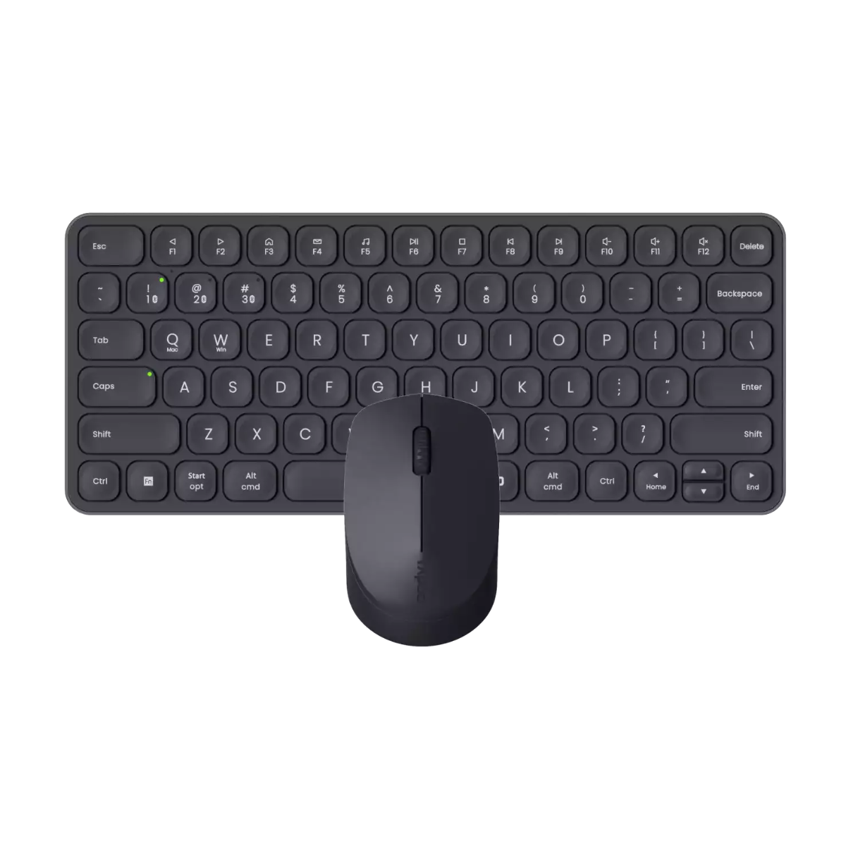 RAPOO 9010M MULTI-MODE WIRELESS COMPACT KEYBOARD AND MOUSE (DARK GRAY)