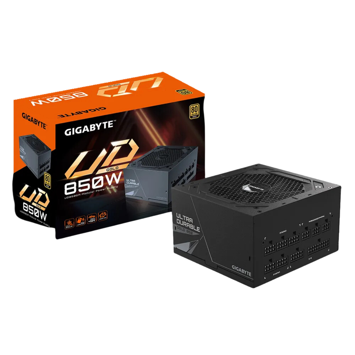GIGABYTE UD850GM 850W 1X120MM FAN, 8SATA, 4PCIE, ACTIVE PFC, MODULAR, 80-PLUS GOLD