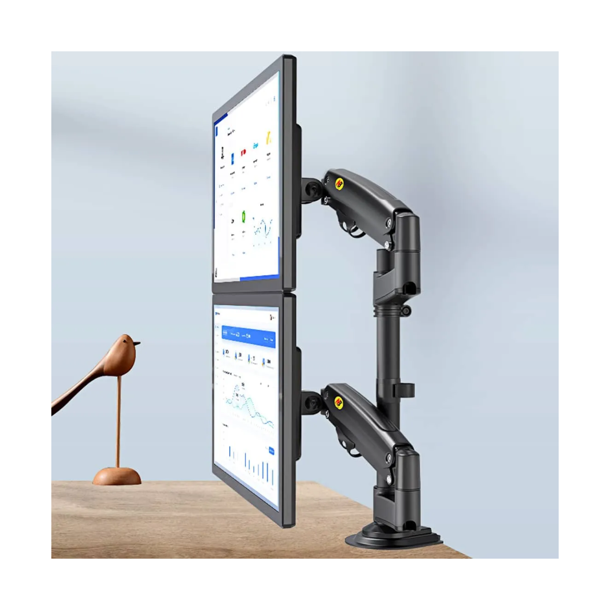 NORTH BAYOU H180 22-32" DUAL MONITOR DESKTOP MOUNT