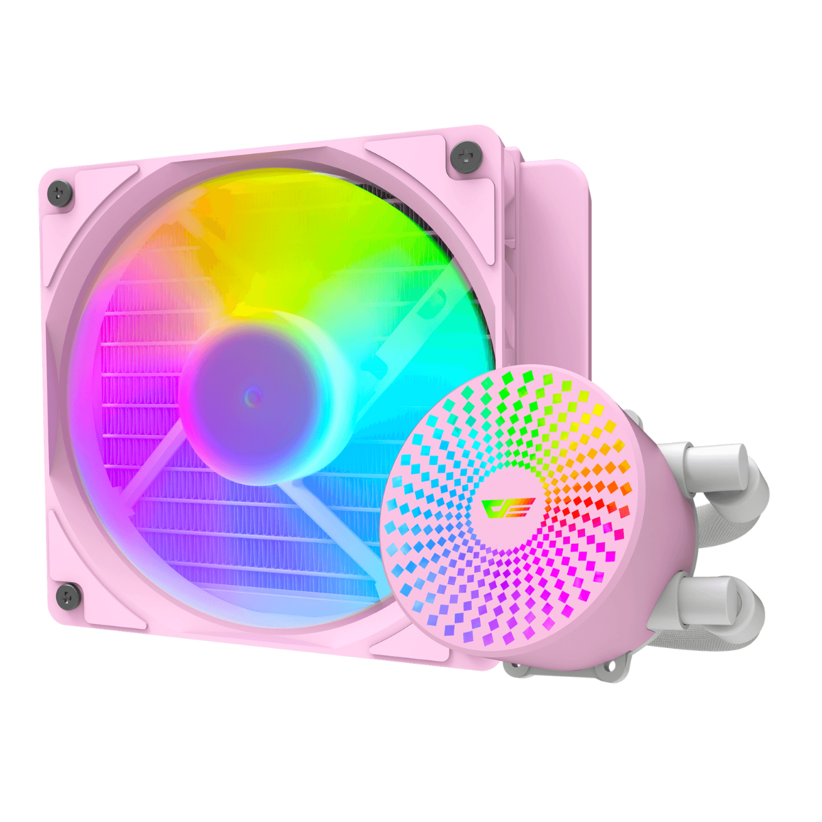 DARKFLASH RADIANT DC-120 ARGB AIO 120MM LIQUID CPU COOLER-Pink