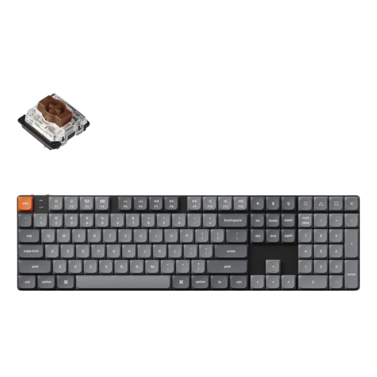 KEYCHRON K5 MAX QMK/VIA RGB WIRELESS/WIRED/BLUETOOTH MECHANICAL KEYBOARD-Brown Switch