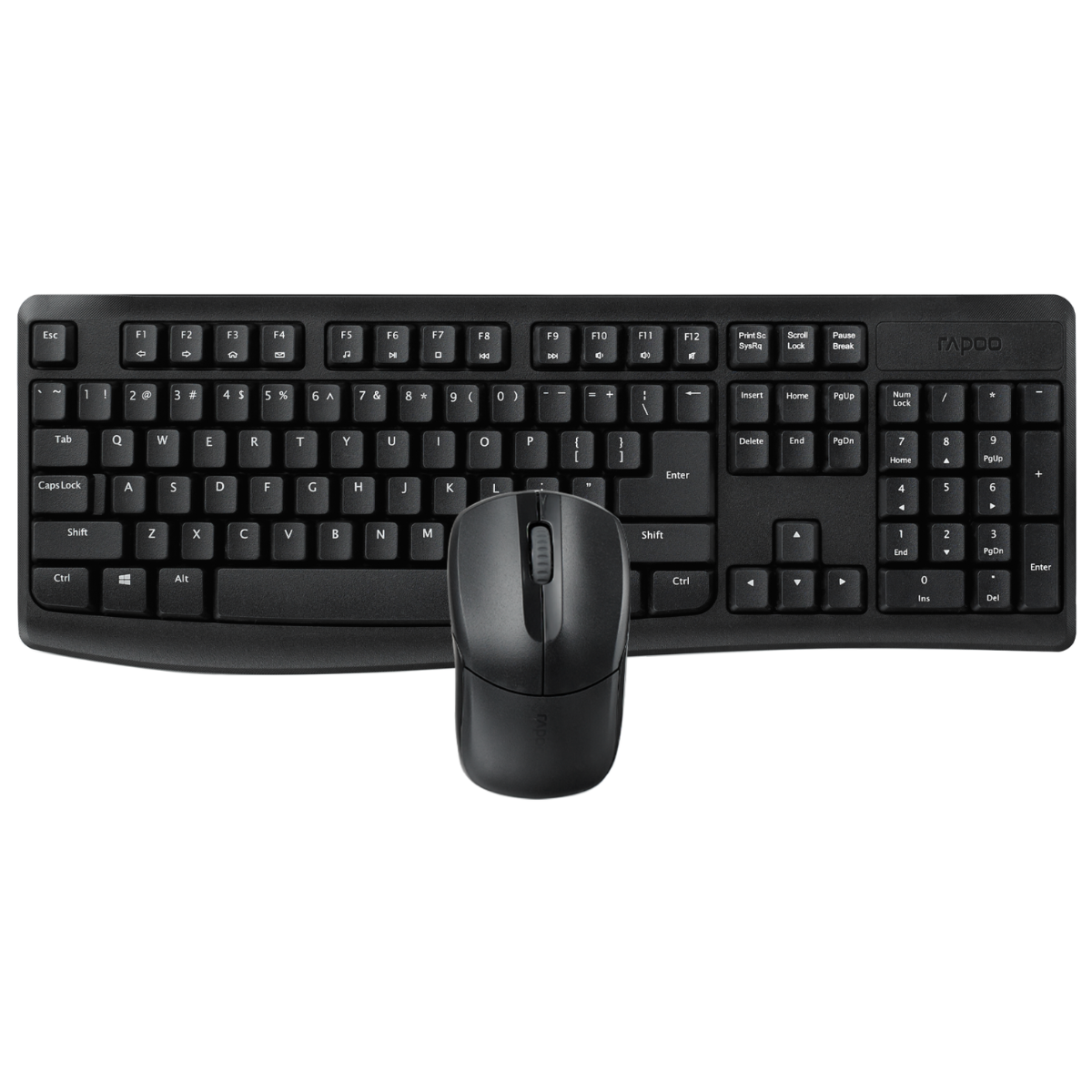 RAPOO X1800 PRO WIRELESS 2.4GHZ OPTICAL KEYBOARD & MOUSE (USB/BLACK)