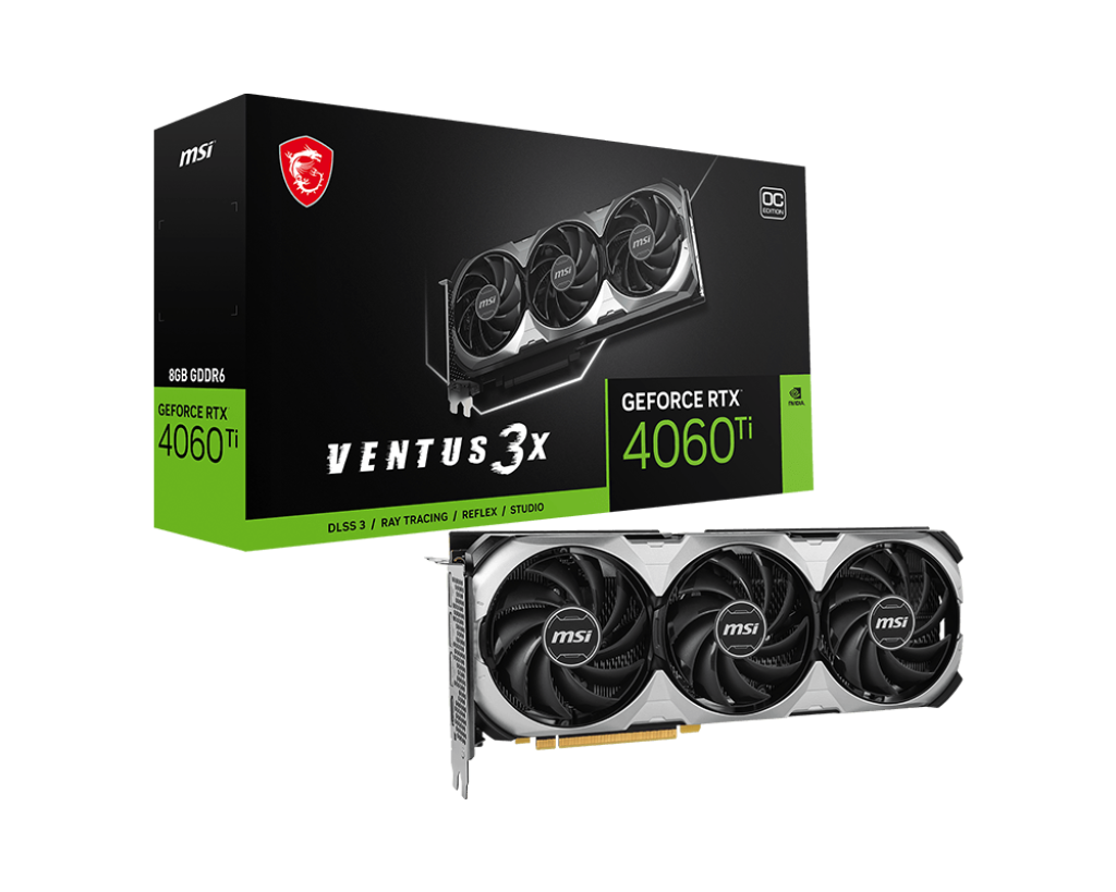MSI RTX 4060TI 8G 128BIT GDDR6 VENTUS 3X E OC (HDMI, 3XDP)