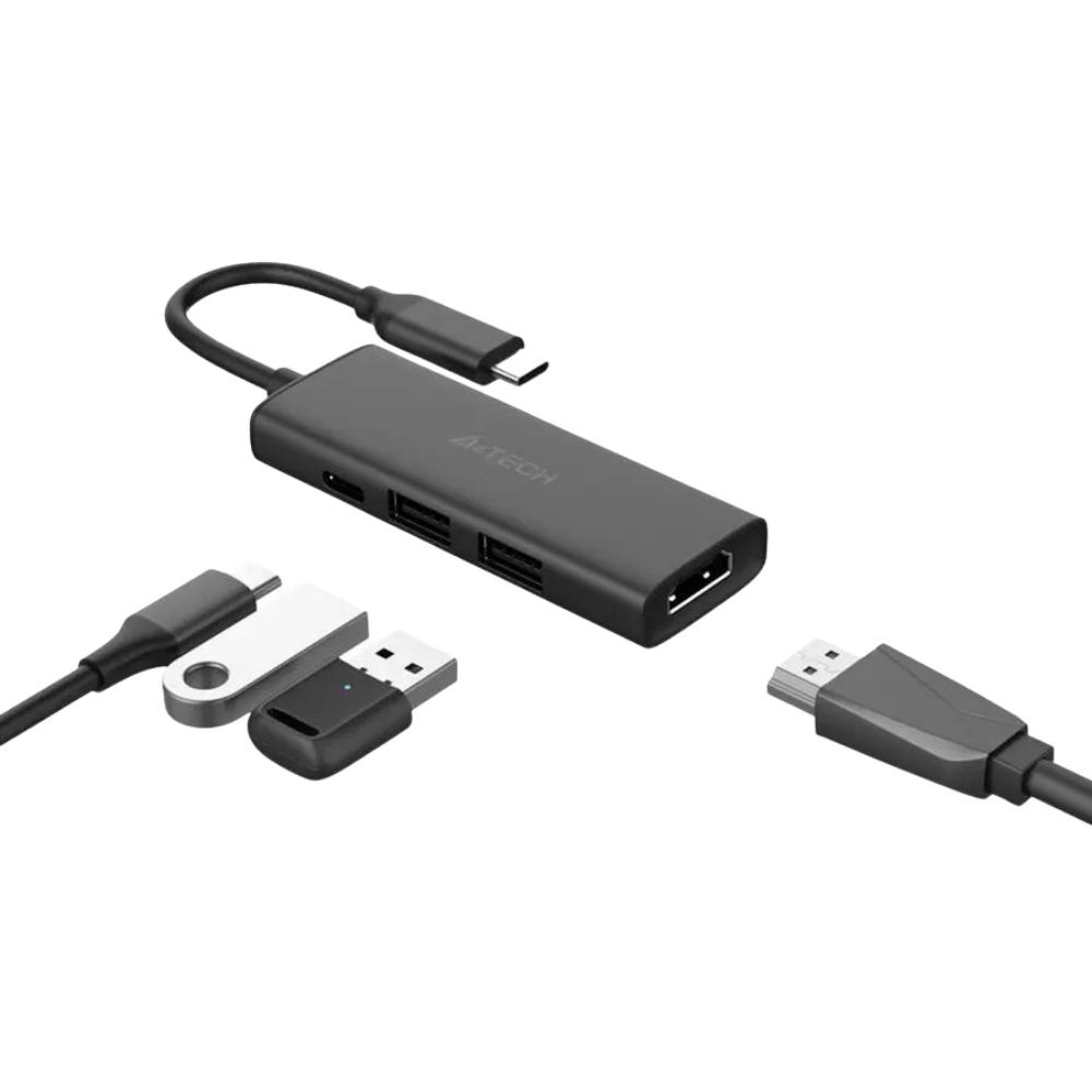 A4TECH HUB-30 USB3.0 4PORTS BLACK (100CM)
