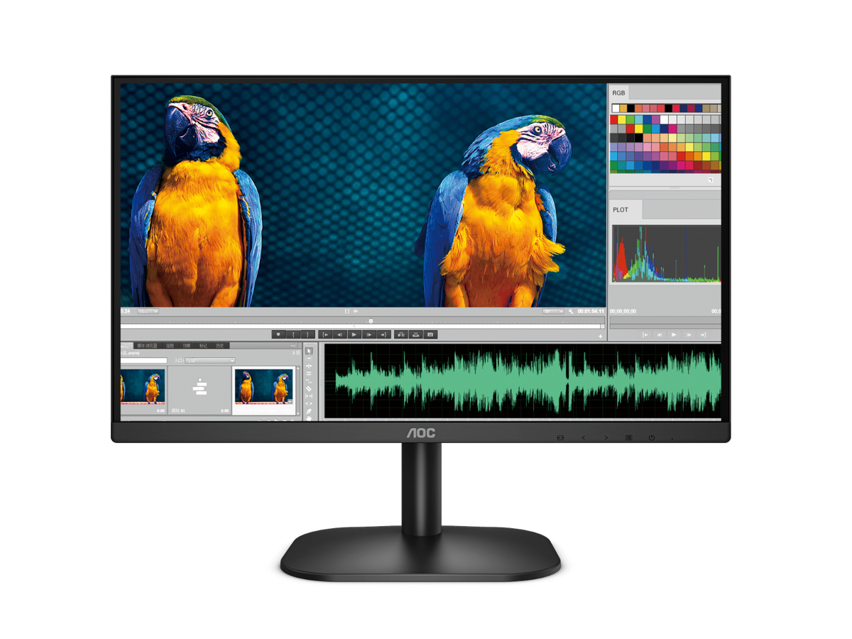 AOC 24B2XHM 23.8" FHD WIDE LED MONITOR WLMNT (VGA, HDMI)