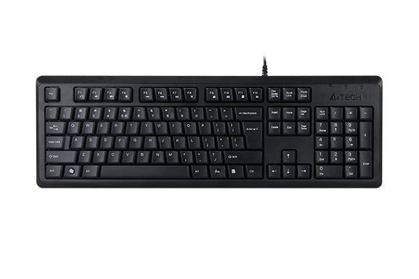 A4TECH KRS-92 USB COMFORT ROUND EDGED KEYBOARD (BLACK)