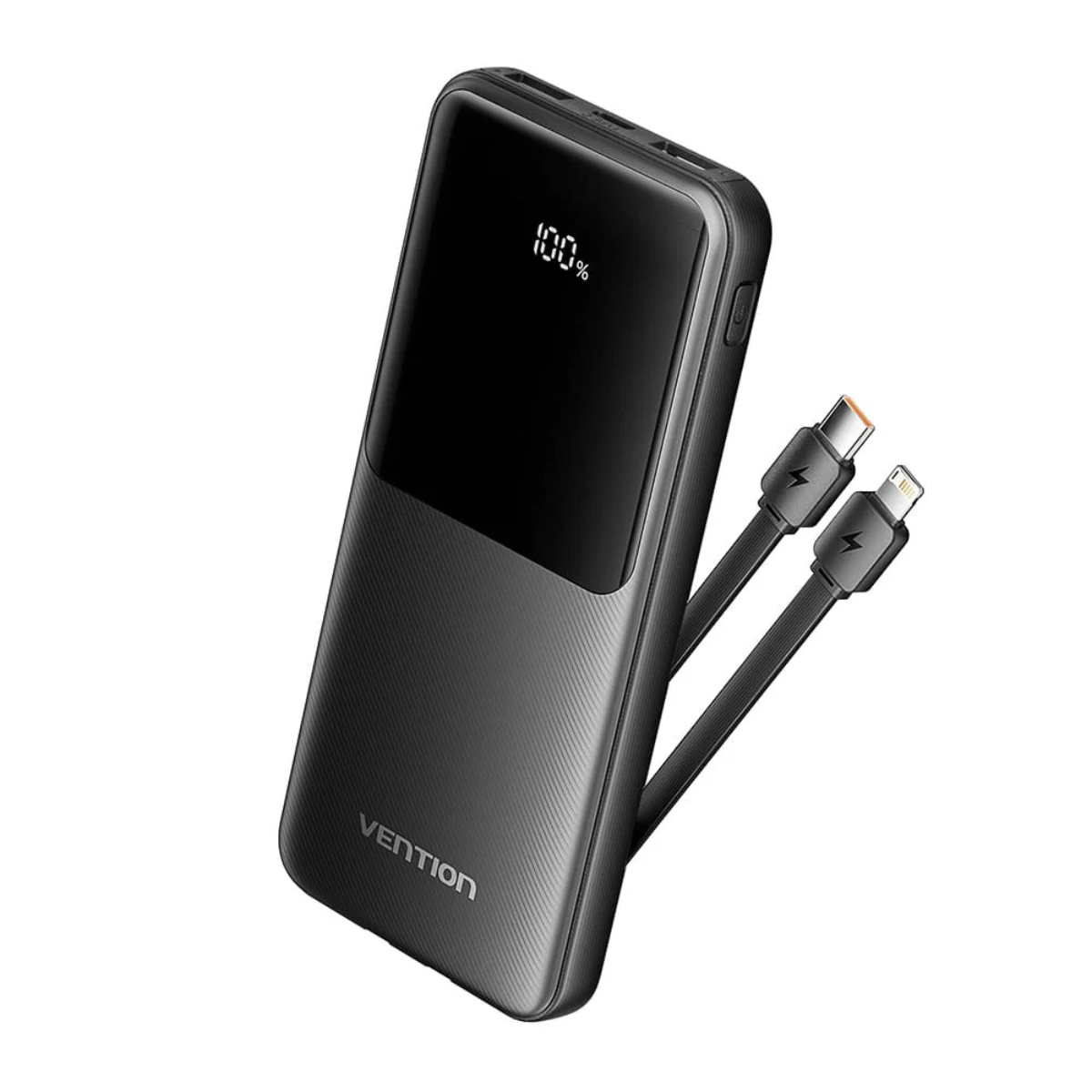 VENTION 10000MAH POWERBANK W/ BUILT-IN CABLES (USB-C, MICRO-USB, USB-A, LIGHTNING)