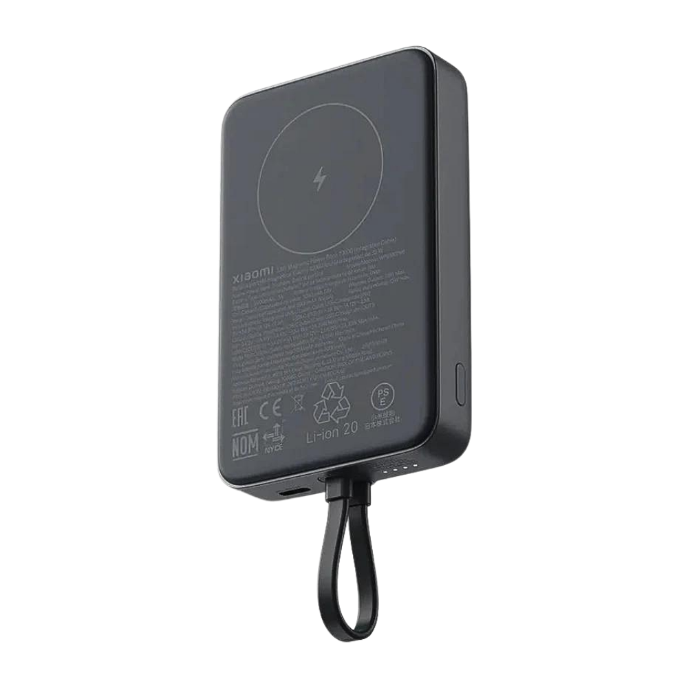 XIAOMI 33W MAGNETIC POWERBANK 10000MAH W/ INTEGRATED CABLE (USB-C) DARK GRAY