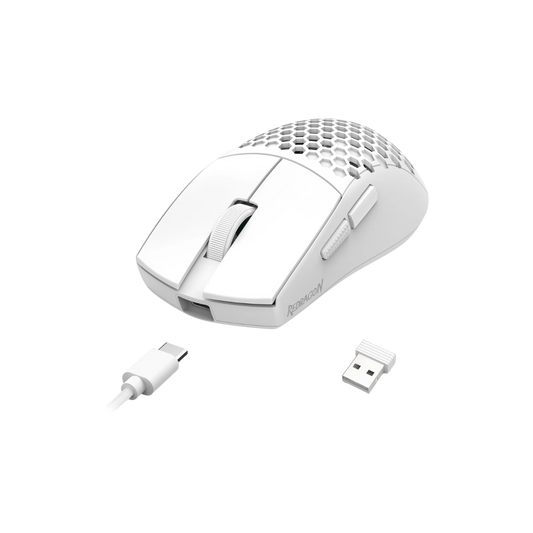 REDRAGON ASTROLABE LITE TRI-MODE HONEYCOMB GAMING MOUSE (WHITE)