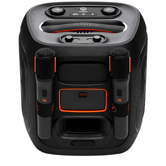 JBL PARTYBOX ENCORE 2 PLUS PORTABLE BLUETOOTH SPEAKER W/ 2 WIRELESS MIC (BLACK)