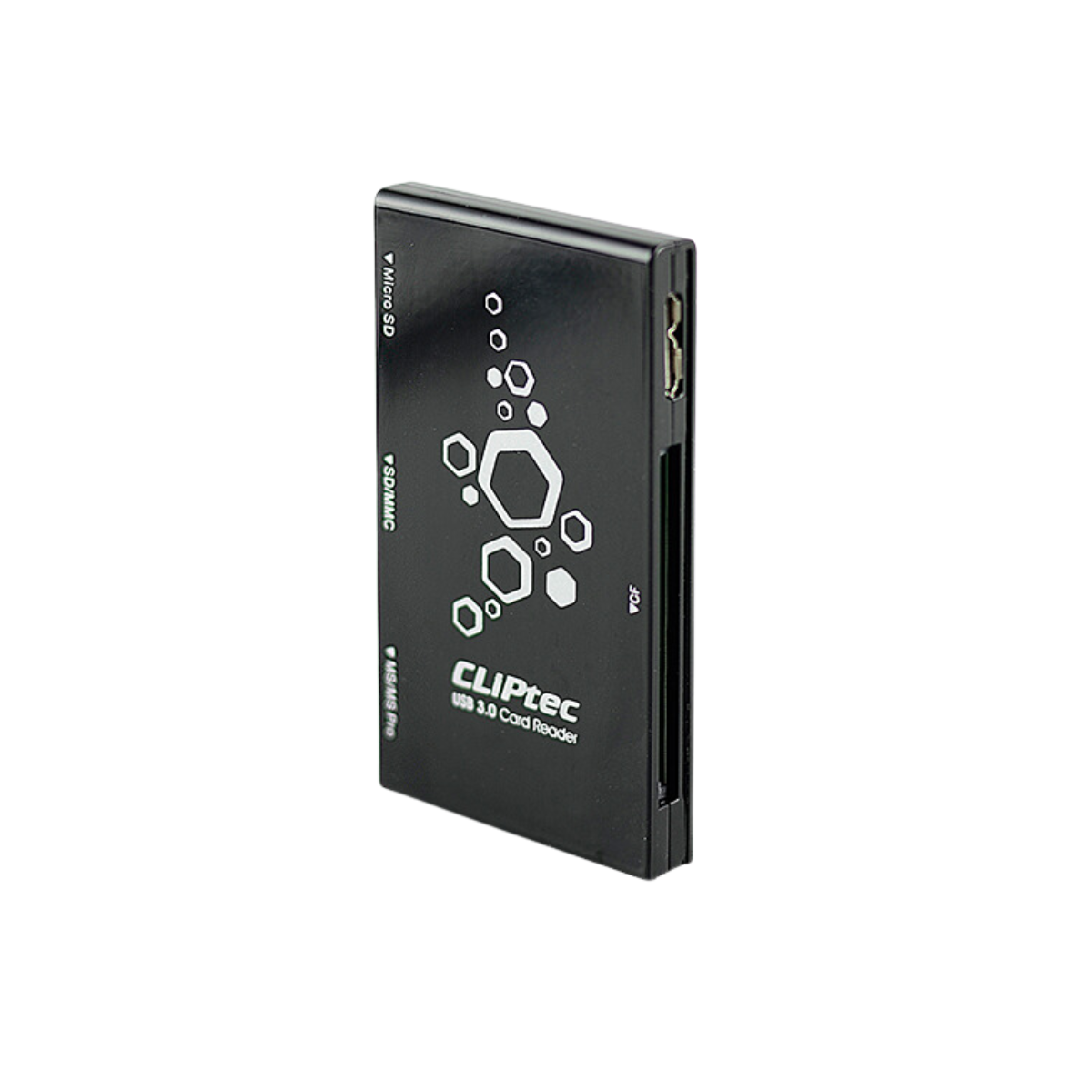 CLIPTEC JAGUARA USB3.0 4SLOTS CARD READER-Black