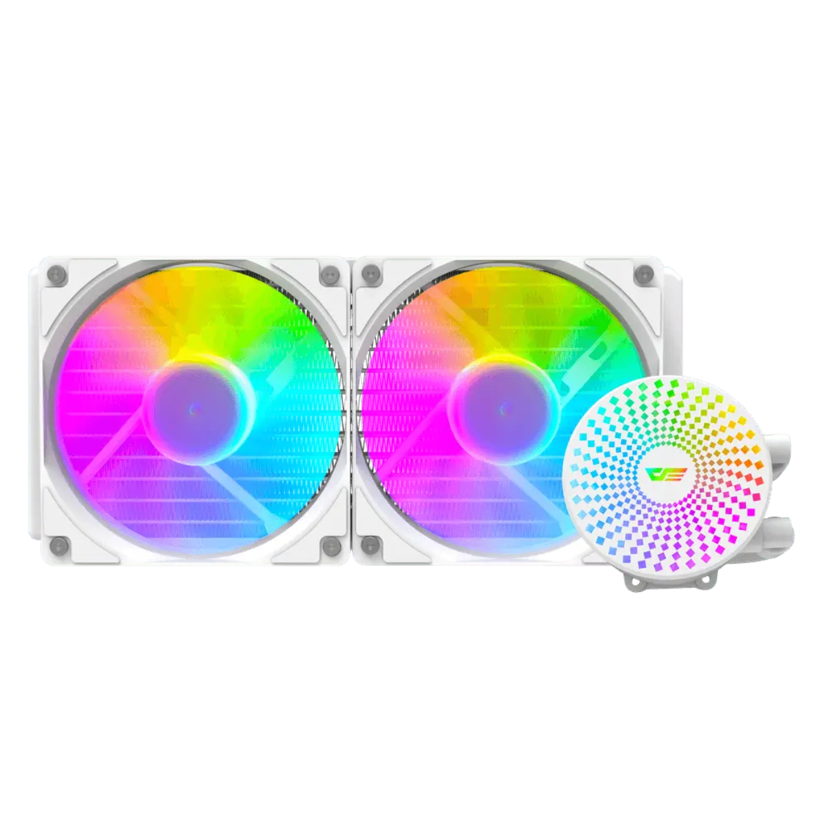 DARKFLASH RADIANT DC-240 ARGB AIO 240MM LIQUID CPU COOLER-White