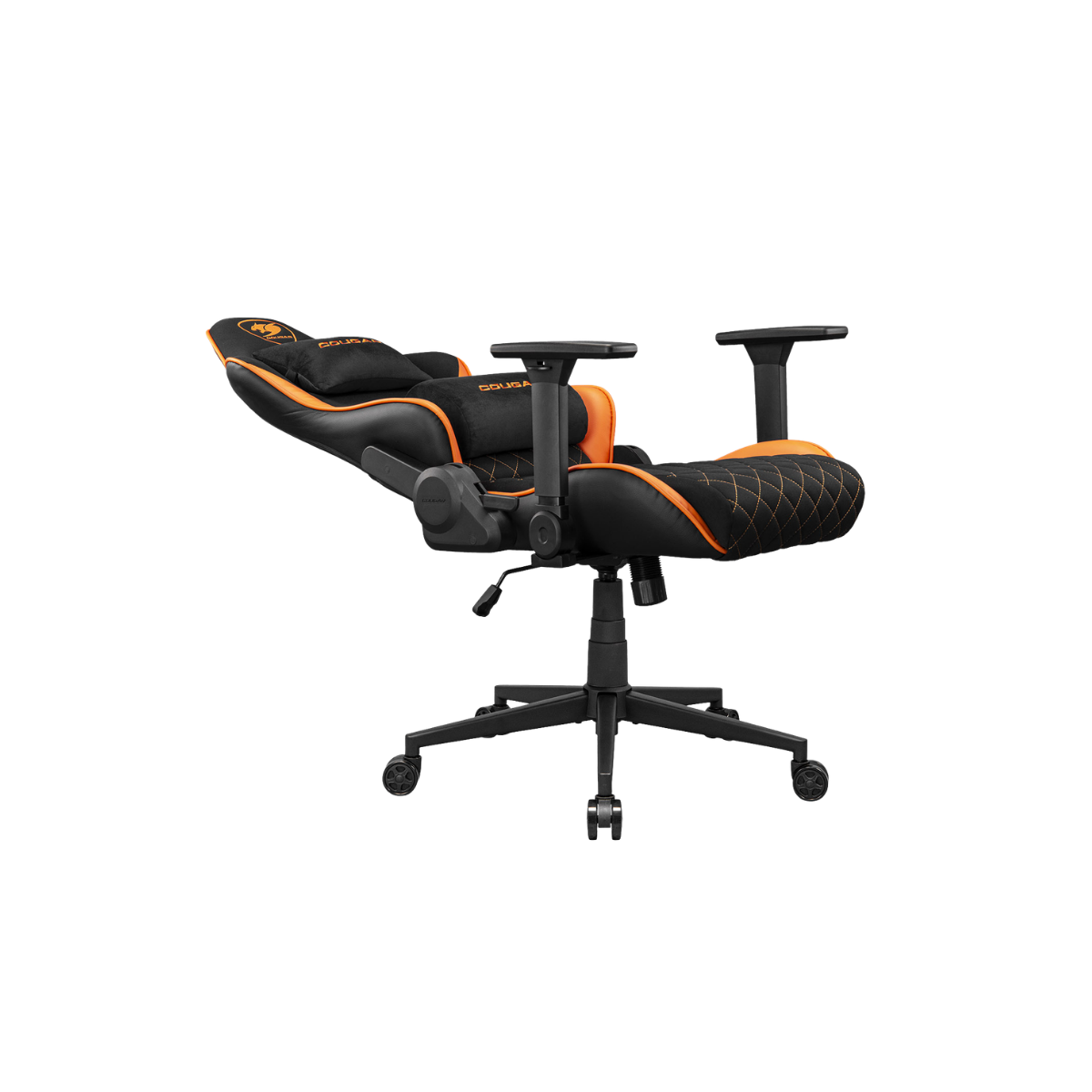 COUGAR ARMOR ONE GAMING CHAIR-V2 F W/ HEADREST & LUMBAR CUSHION (BLACK/ORANGE)