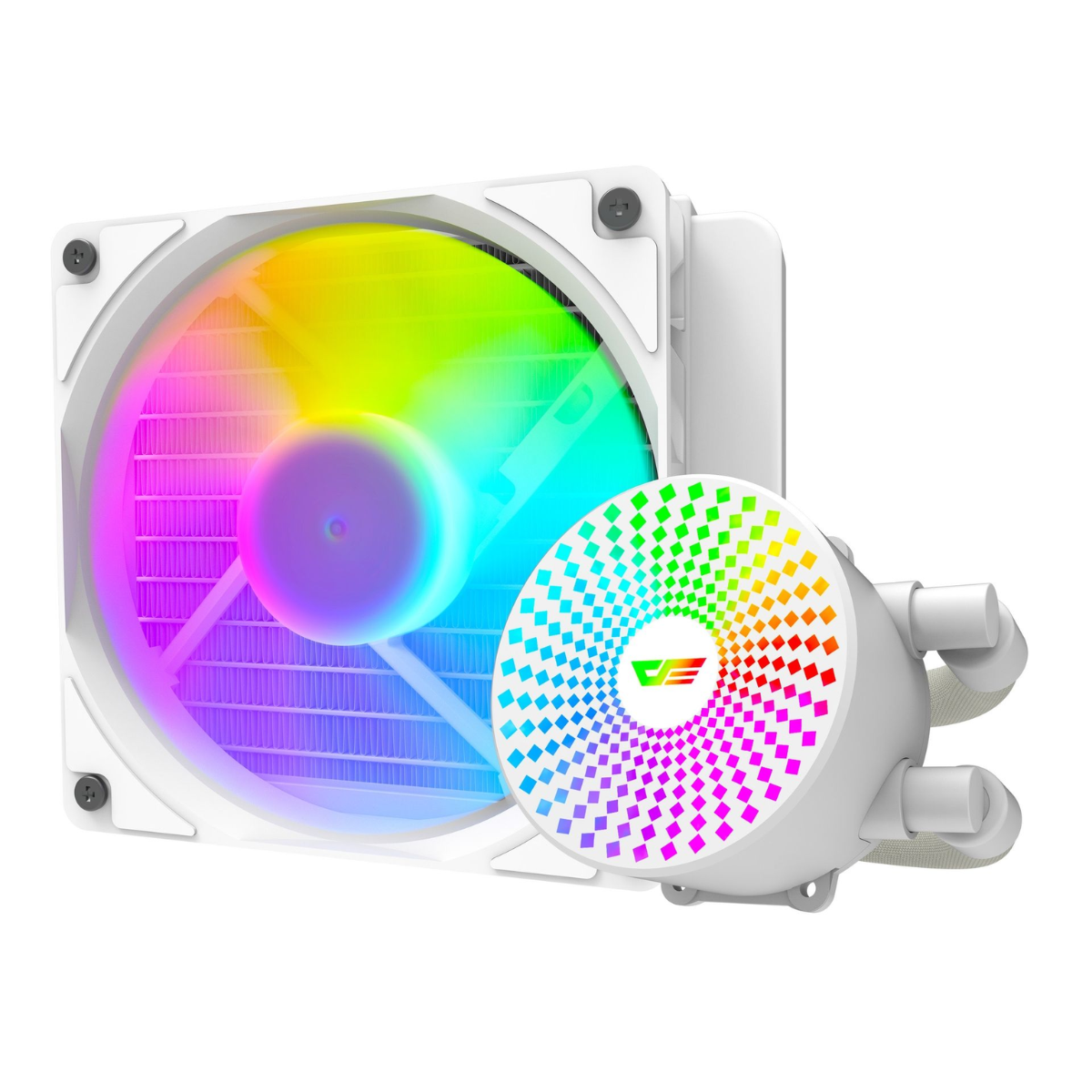 DARKFLASH RADIANT DC-120 ARGB AIO 120MM LIQUID CPU COOLER-White