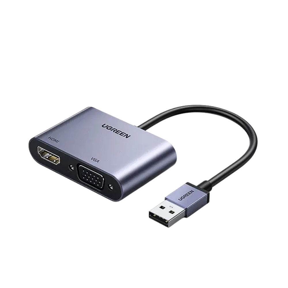 UGREEN USB TYPE-A (M) TO HDMI (F) AND VGA (F) CONVERTER