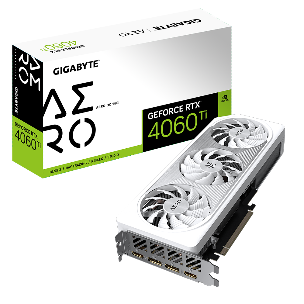 GIGABYTE RTX 4060TI 16GB 128BIT GDDR6 AERO OC (2XHDMI, 2XDP)
