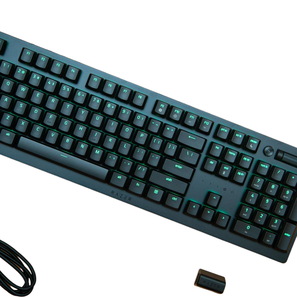 RAZER DEATHSTALKER V2 PRO WIRELESS LOW-PROFILE GAMING KEYBOARD (RED SWITCH) BLACK