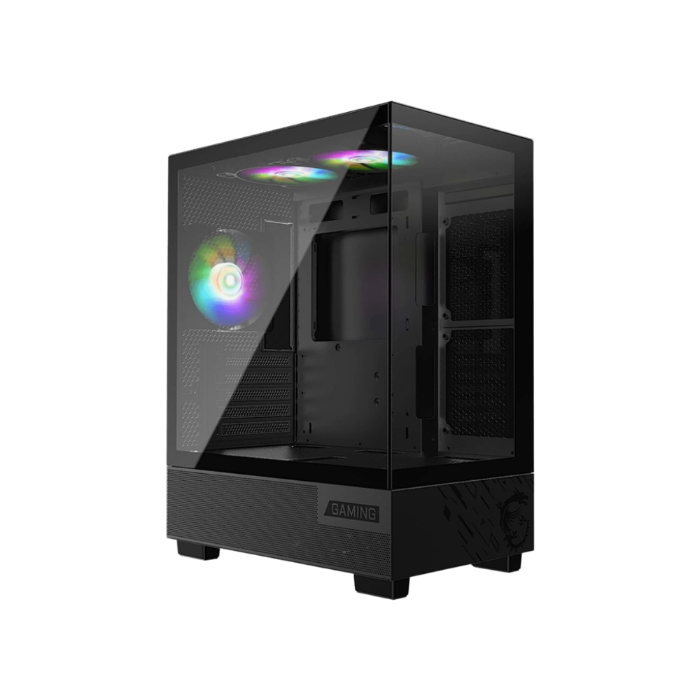 MSI PAG PANO M110A MID TOWER CASE W/ TEMPERED GLASS 3 ARGB FANS (BLACK)