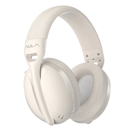 AULA S6 TRI-MODE LIGHTWEIGHT GAMING HEADSET (MILK TEA)
