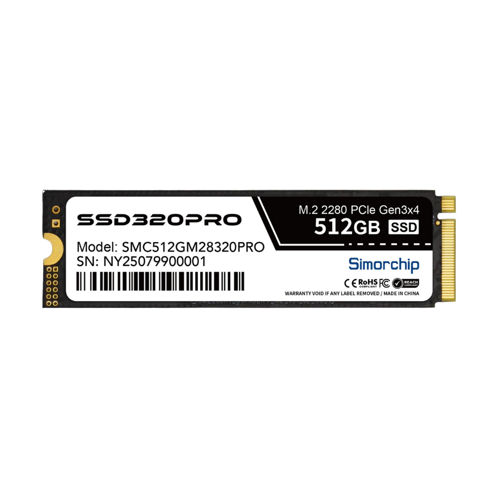 SIMORCHIP 512GB M.2 2280 GEN 3x4 NVME SSD (SMC512GM28320PRO)