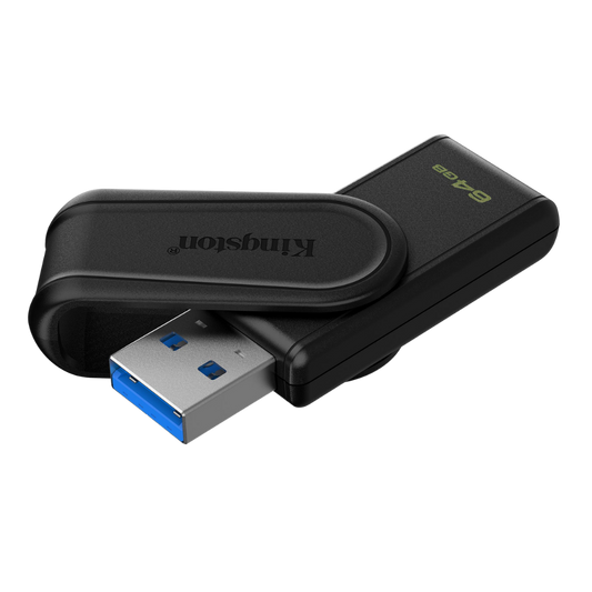KINGSTON DATA TRAVELLER EXODIA S 64GB USB3.2 FLASH DRIVE (BLACK)