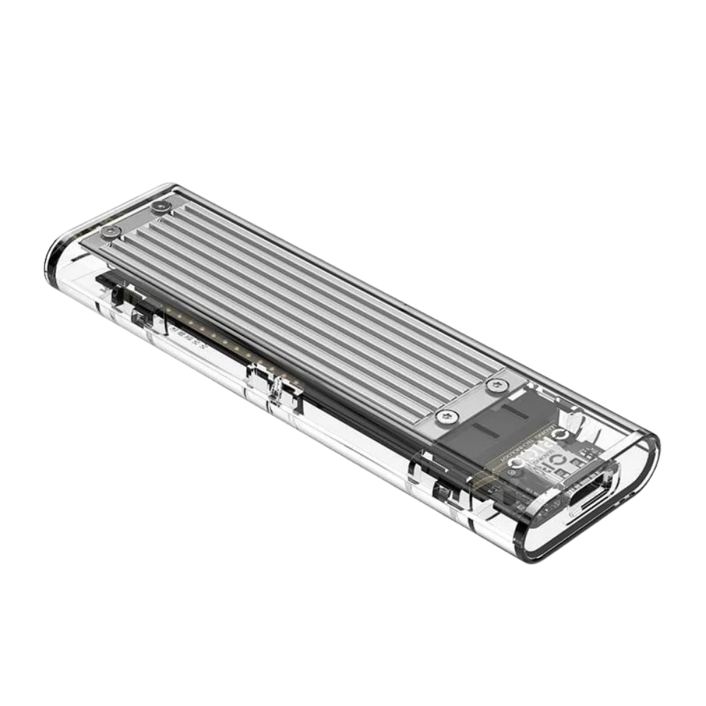ORICO M.2 NVME USB 3.1 SSD ENCLOSURE TCM2-C3 TRANSPARENT BODY (SILVER)