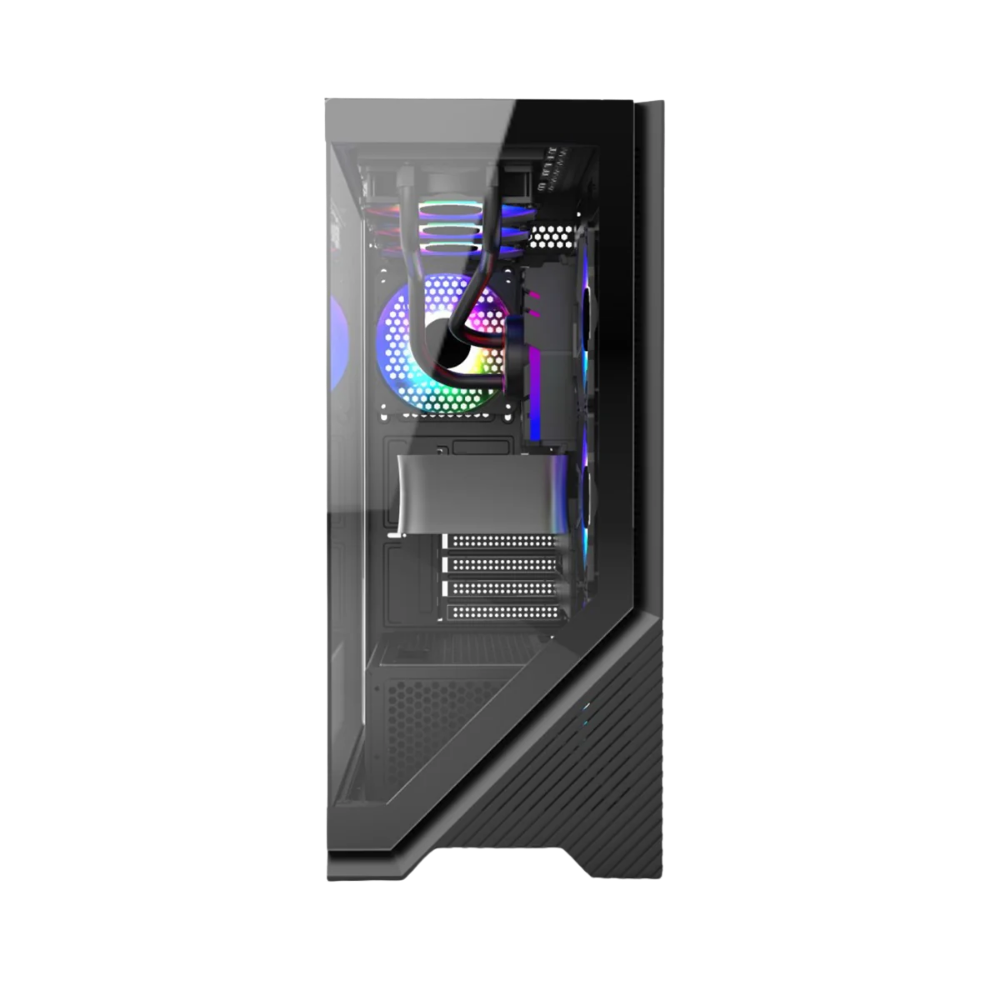 FRONTIER ARTEMIS AR17A ATX W/ TEMPERED FRONT & SIDEPANEL, 4 ARGB FANS W/CONTRLLR, USB-C BLK