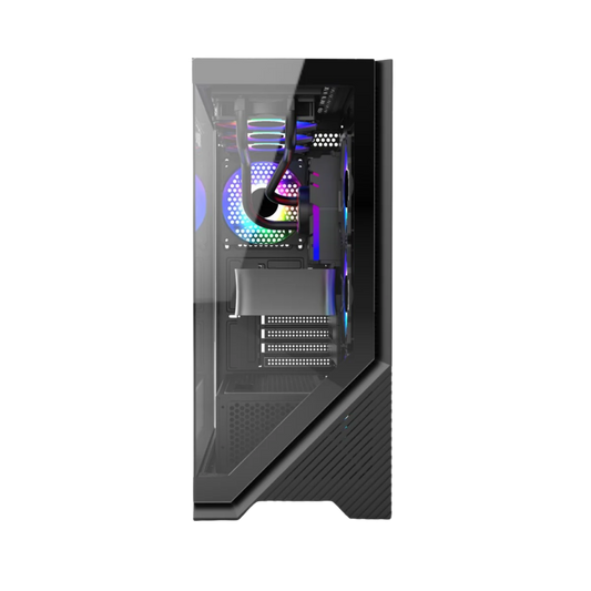 FRONTIER ARTEMIS AR17A ATX W/ TEMPERED FRONT & SIDEPANEL, 4 ARGB FANS W/CONTRLLR, USB-C BLK