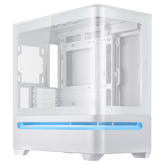 ASUS PRIME AP202 MATX CASE W/ CURVED TEMPERED GLASS PANEL (WHITE)