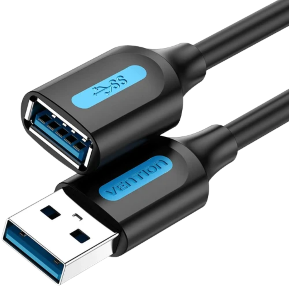 VENTION USB 3.0 EXTENSION CABLE PVC (1M) BLACK