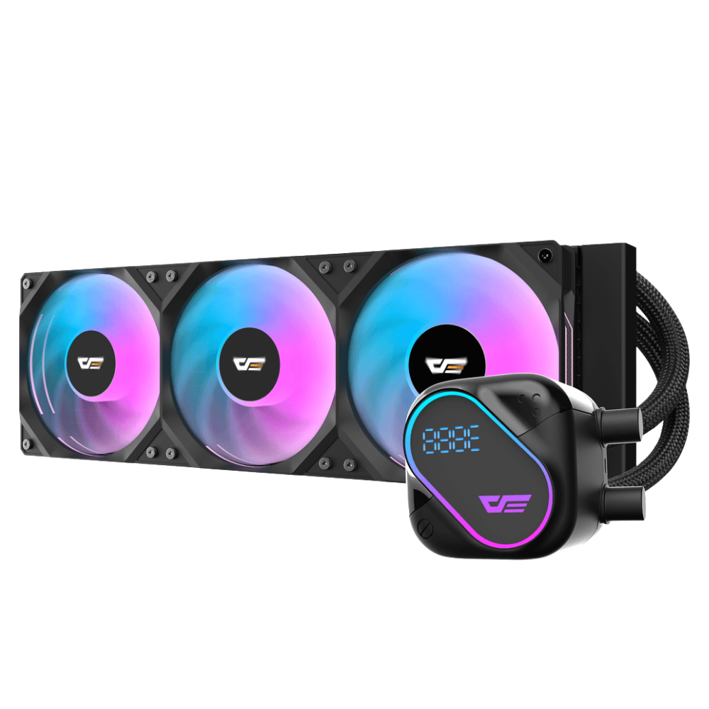 DARKFLASH EXPLORE DO360 ARGB AIO 360MM LIQUID CPU COOLER W/ DIGITAL DISPLAY
