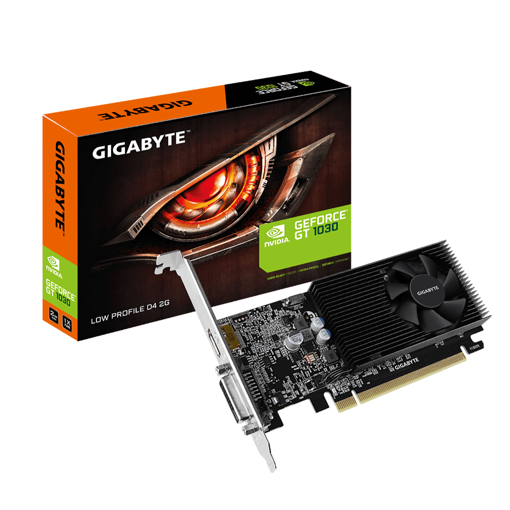 GIGABYTE GT 1030 2048MB 64BIT DDR4 LOW PROFILE (DVI, HDMI)