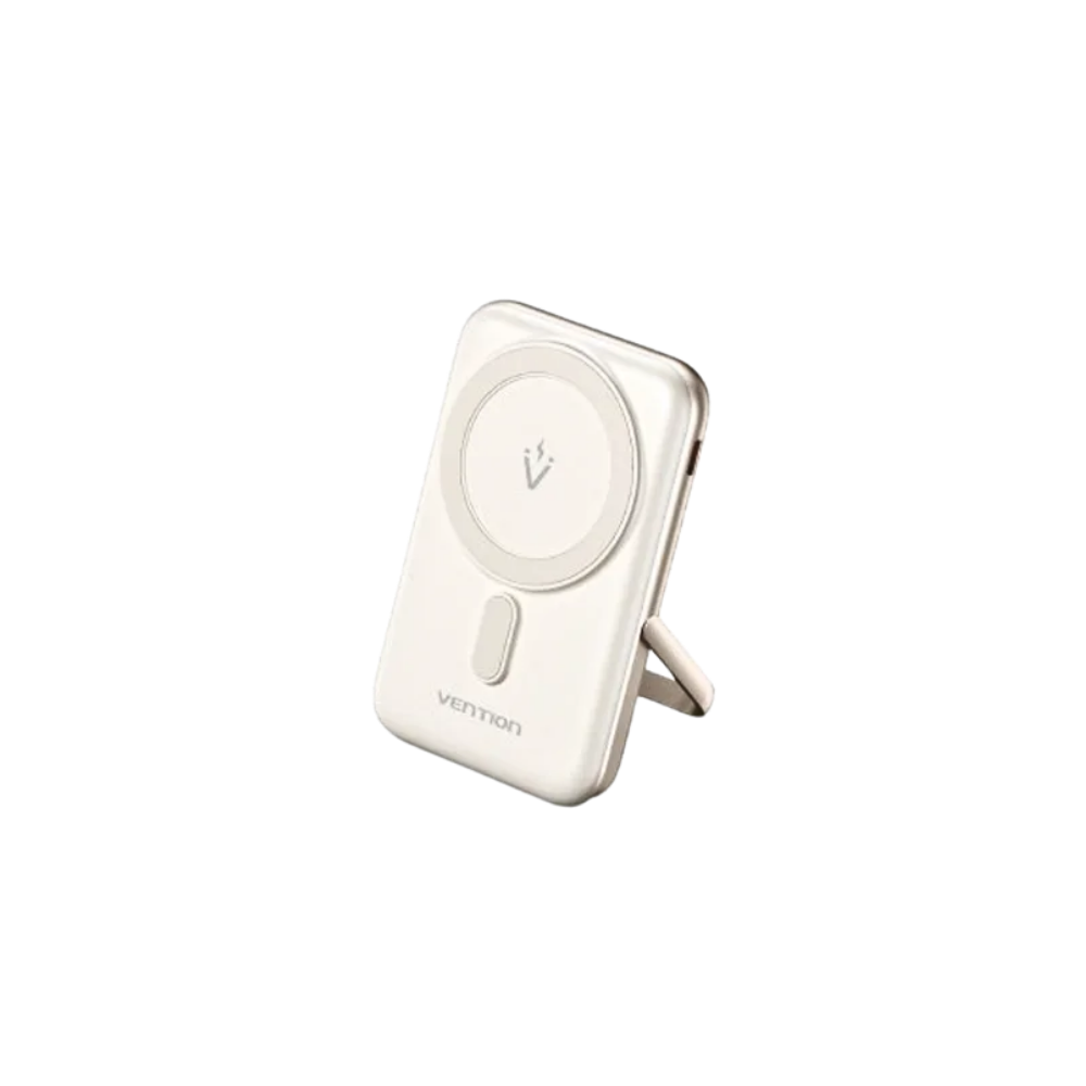 VENTION 10000MAH 15W MAGNETIC POWERBANK W/ KICKSTAND (1XUSB-C) WHITE
