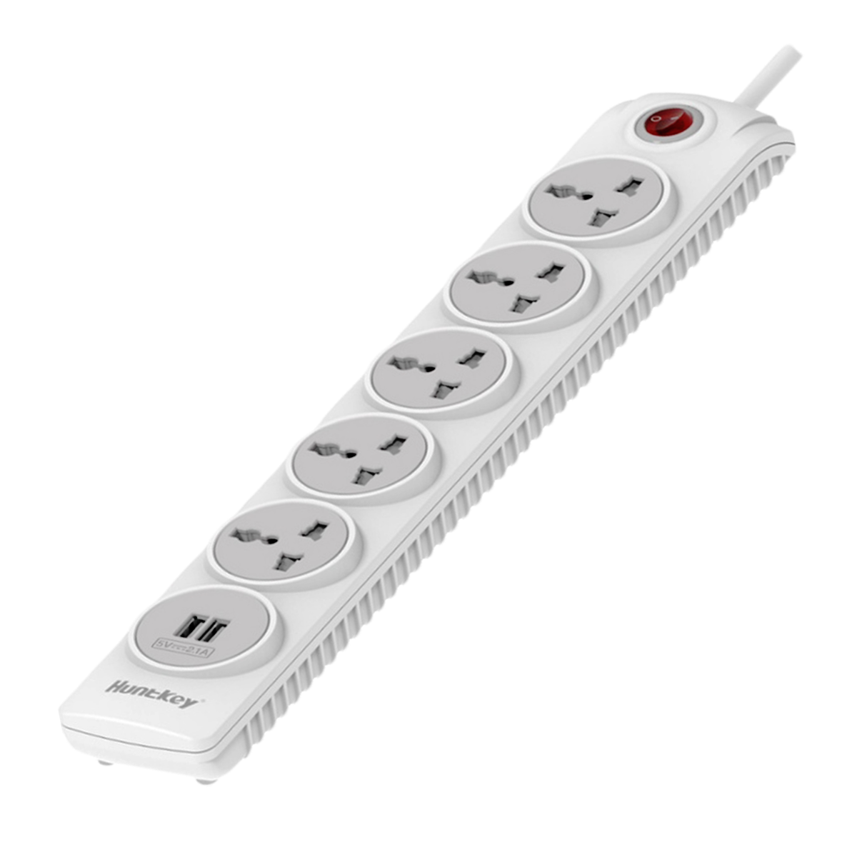 HUNTKEY SURGE PROTECTOR 5 SOCKETS W/ 2PORT USB CHARGING (3METER)