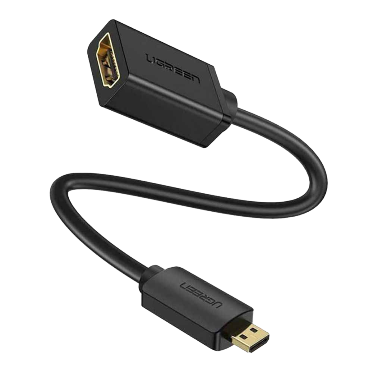 UGREEN MICRO HDMI (M) TO HDMI (F) CABLE ADAPTER (22CM)