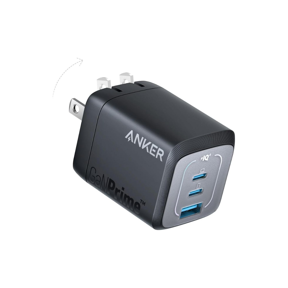 ANKER PRIME 67W GAN WALL CHARGER (1XUSB-A, 2XUSB-C) BLACK