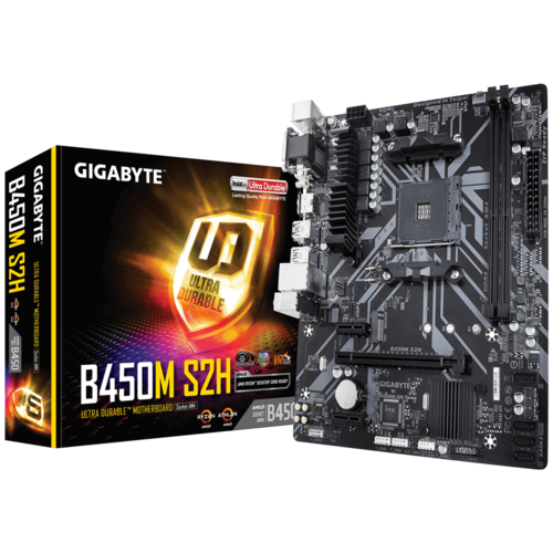 GIGABYTE GA-B450M-S2H 2DDR4 M.2 MOTHERBOARD (DB15, DVI, HDMI)