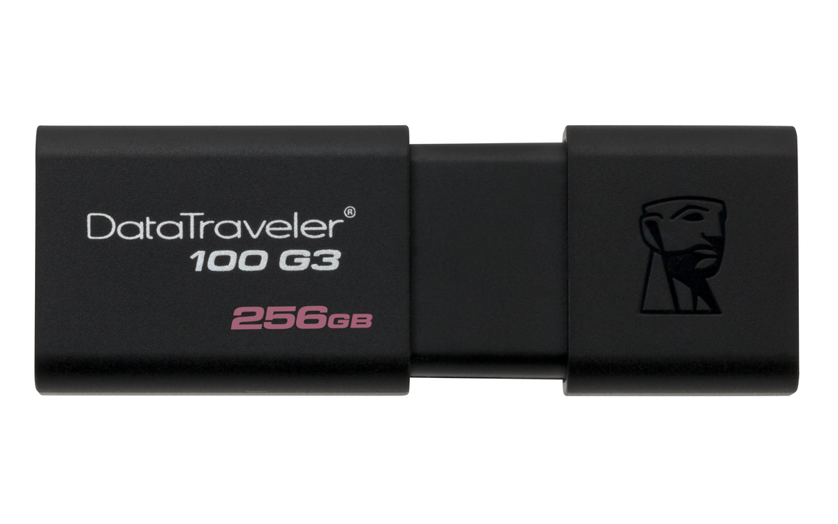 KINGSTON DATA TRAVELLER 100 GEN 3 USB 3.0 256GB BLACK