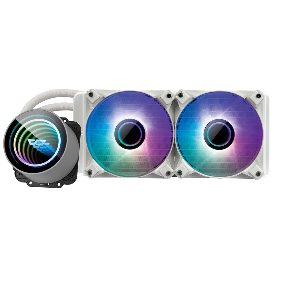 DARKFLASH TWISTER DX240 V2 ARGB AIO 240MM LIQUID CPU COOLER (LGA1700 READY) (BLACK)