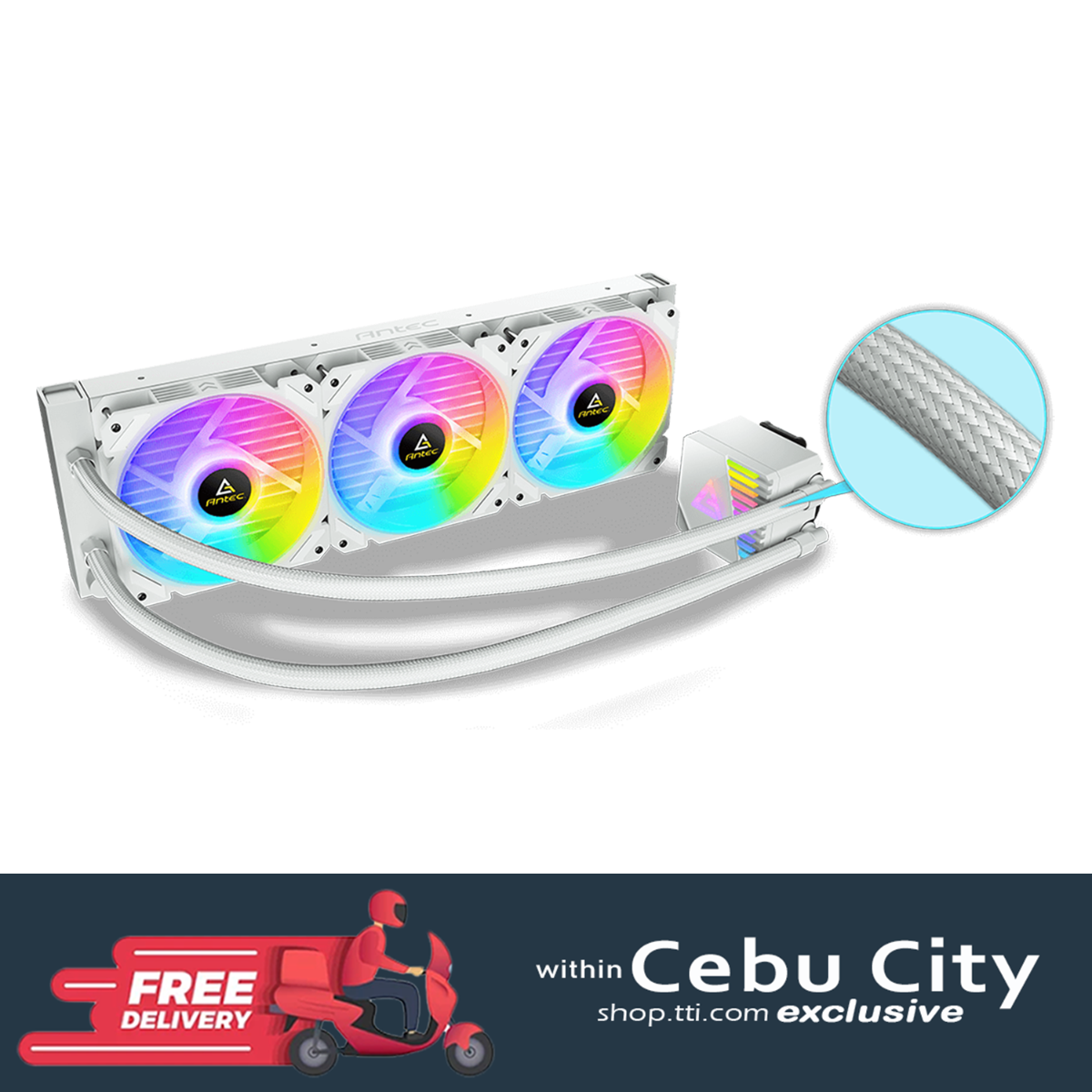 ANTEC SYMPHONY 360 ARGB ALL-IN-ONE LIQUID CPU COOLER (WHITE)