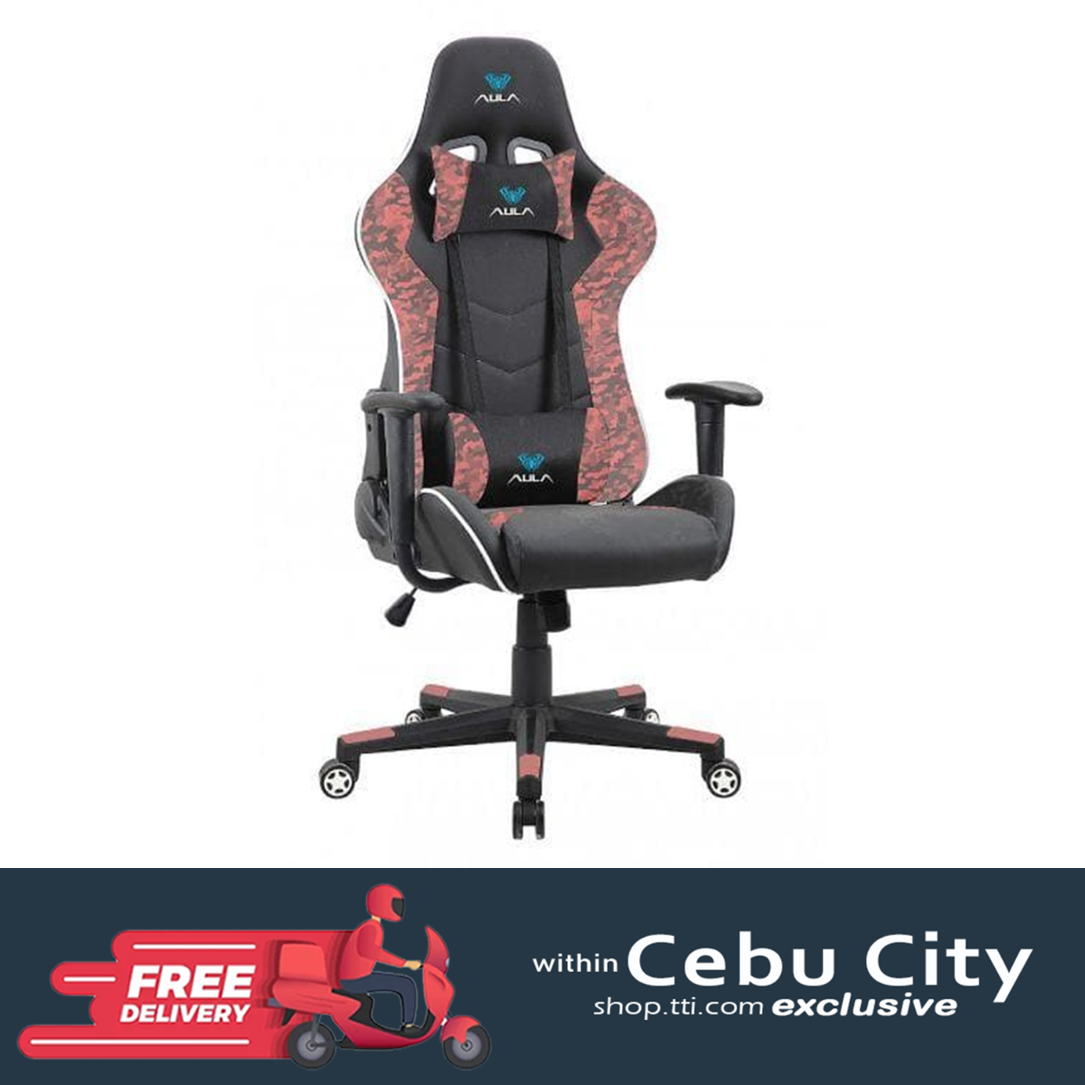 AULA F-1007 GAMING CHAIR (BLACK/GREEN CAMOUFLAGE)