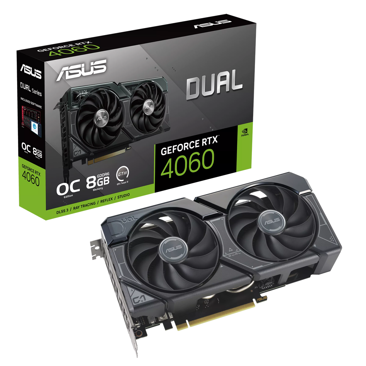 ASUS RTX 4060 8GB 128BIT GDDR6 DUAL-O8G (HDMI, 3XDP)