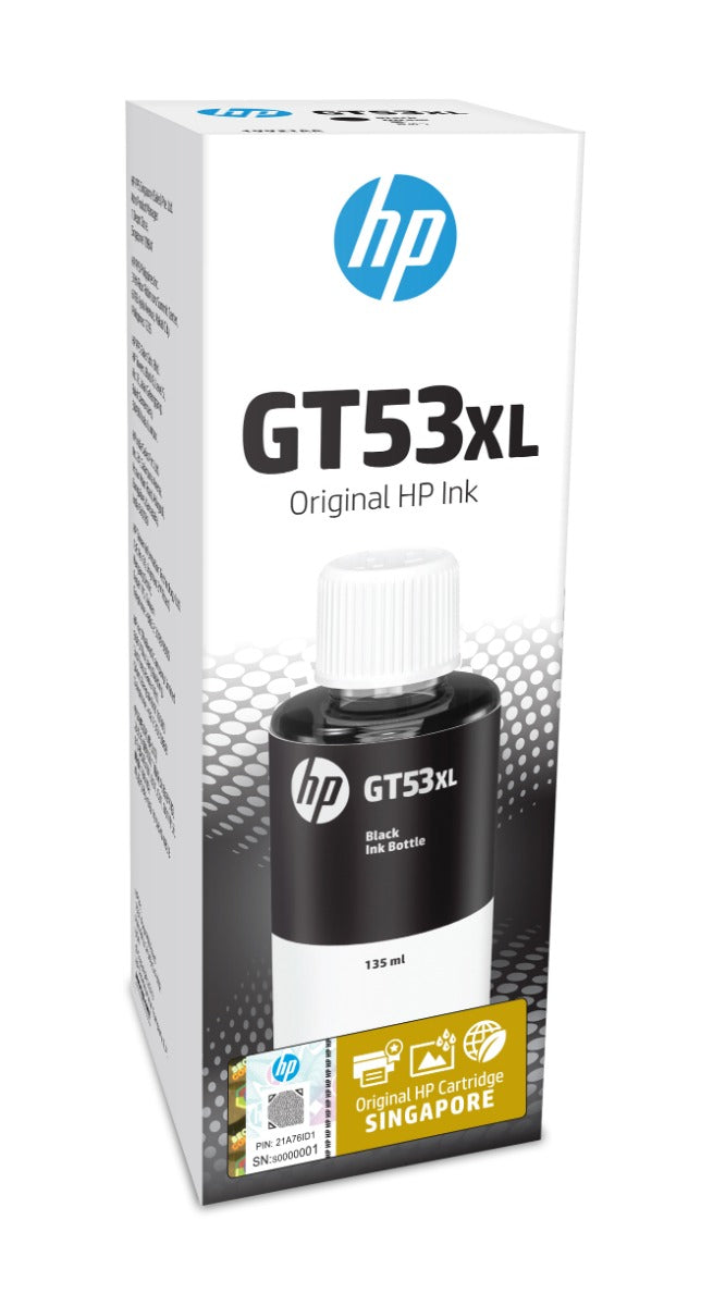 HP 1VV21AA (GT53XL) BLACK 135ML INK BOTTLE