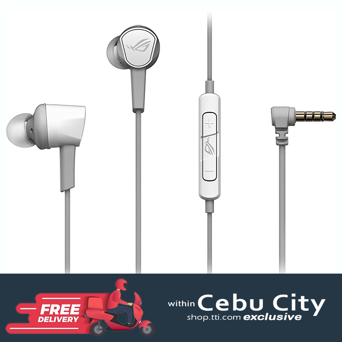 ASUS ROG CETRA 2 CORE IN-EAR 3.5MM GAMING EARPHONES (MOONLIGHT WHITE)