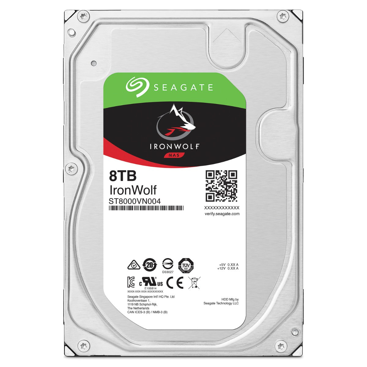 SEAGATE 8TB IRONWOLF SATA 6GB/S (ST8000VN004) 256MB